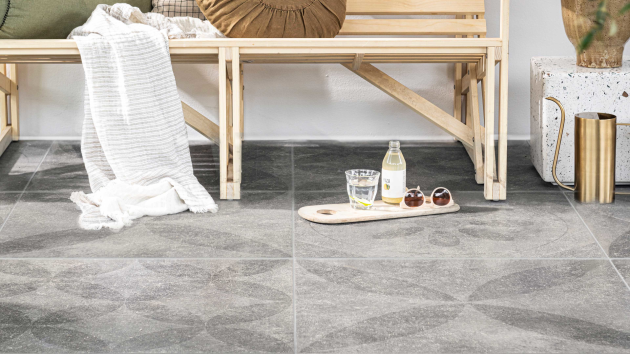 vtwonen Keramiek tegels 90x90x3 cm Hormigon Antracite* INFORMEER NAAR DE LEVERTIJD