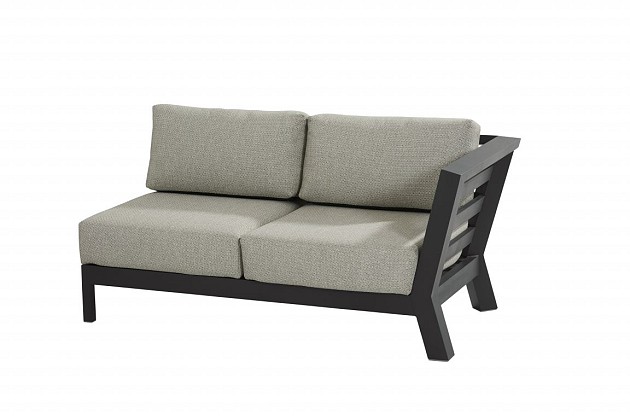 4 Seasons Outdoor Meteoro modulaire 2-zits loungebank armleuning links incl. 4 kussens - Antraciet