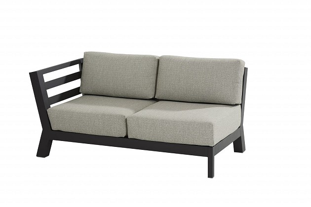 4 Seasons Outdoor Meteoro modulaire 2-zits loungebank armleuning rechts incl. 4 kussens - Antraciet 