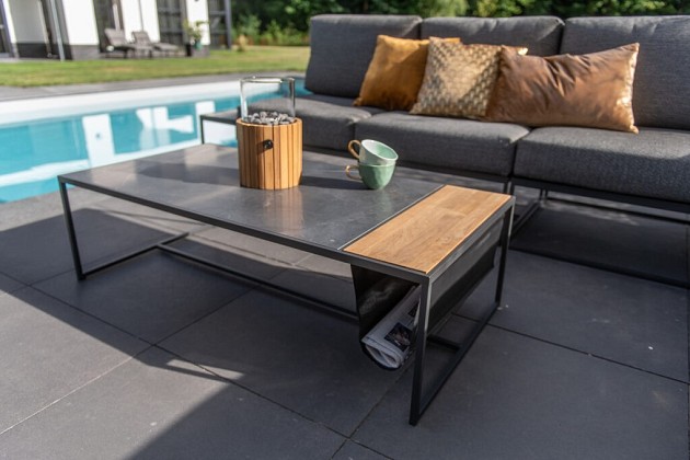 4 Seasons Outdoor Atlas loungetafel antraciet122 x 62 x 35 cm.