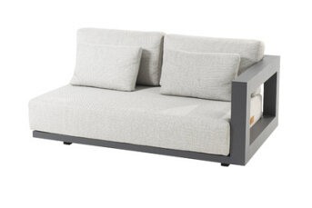 4 Seasons Outdoor Metropolitan 2.5-zits loungebank antraciet armleuning links OP=OP