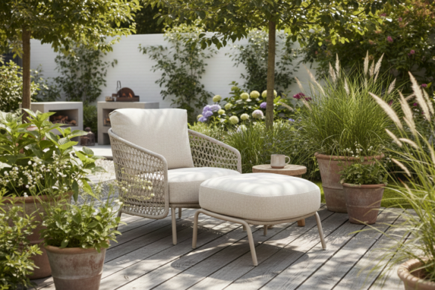4 Seasons Outdoor Puccini voetenbank incl. kussen