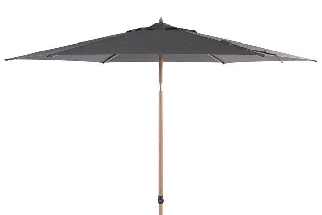 4 Seasons Outdoor Azzurro parasol 300 cm. Ø antraciet met Houtlook frame OP=OP