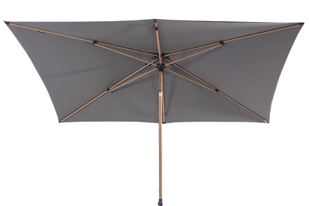 4 Seasons Outdoor Azzurro parasol 200 x 300 cm. antraciet met Houtlook frame