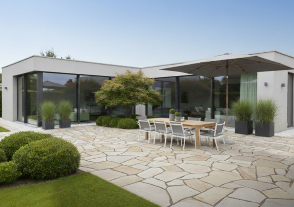 4 Seasons Outdoor Azzurro parasol 200 x 300 cm. antraciet met Houtlook frame