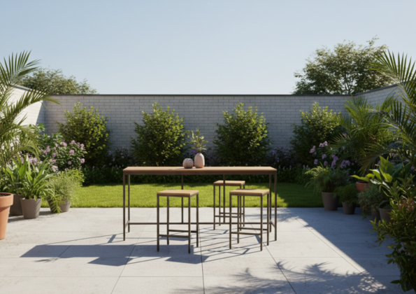 Taste by 4 Seasons Outdoor Taverne high dining tafel teak 200 X 85 X 105 cm