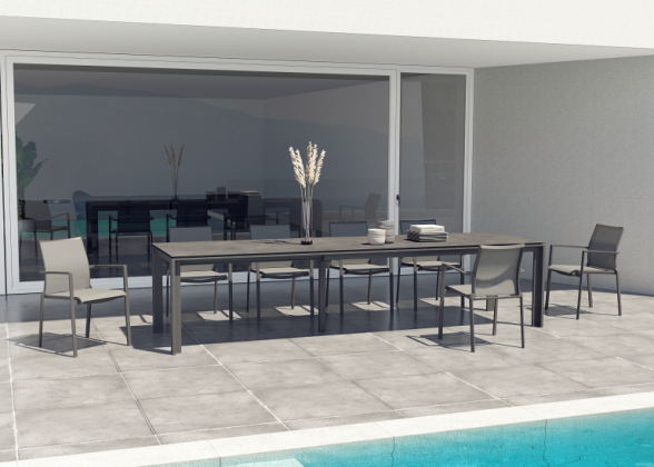Taste by 4 Seasons Outdoor Melbourne stapelbare tuinstoel antraciet