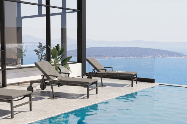 Taste by 4 Seasons Outdoor Regina verstelbaar & verrijdbaar ligbed antraciet