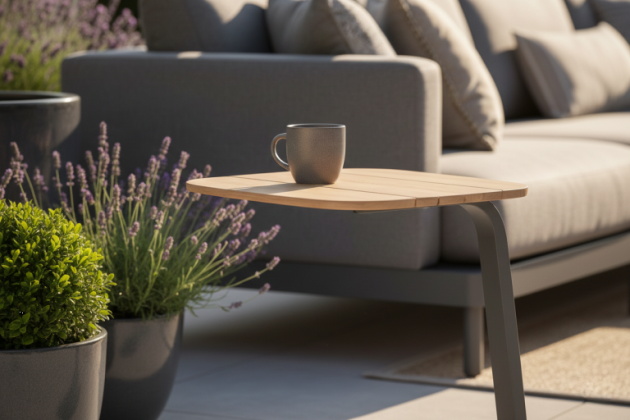 Taste by 4 Seasons Outdoor Gentle bijzettafel met teak tafelblad
