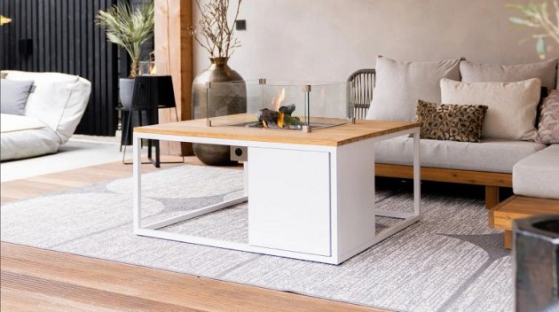 Cosiloft 100 white frame / teak top