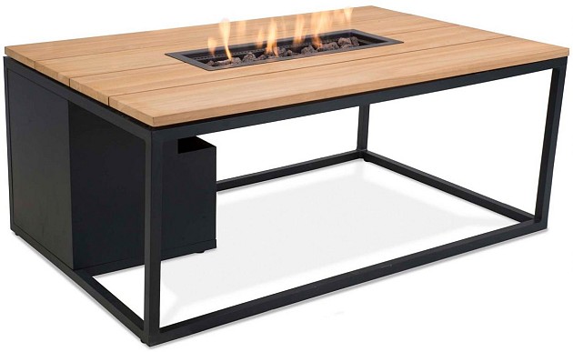 Cosiloft 120 black frame / teak top