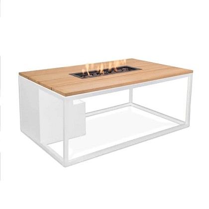 Cosiloft 120 white frame / teak top