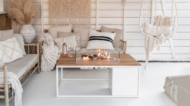 Cosiloft 120 white frame / teak top