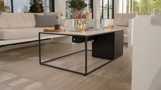 Cosidesign Line black frame / white marble look top