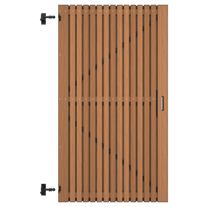 Thermovision Ayous Elan geschaafd latten deur op verstelbaar frame, verticaal, 178 X 99 cm linksdraa