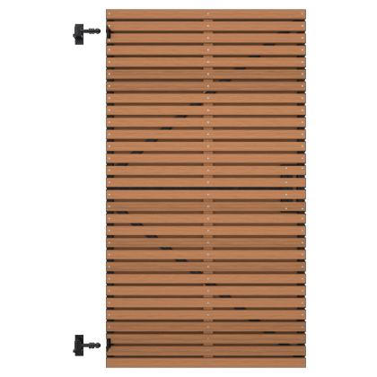 Thermovision Ayous Elan geschaafd latten deur op verstelbaar frame, horizontaal, 178 X 99 cm linksdr