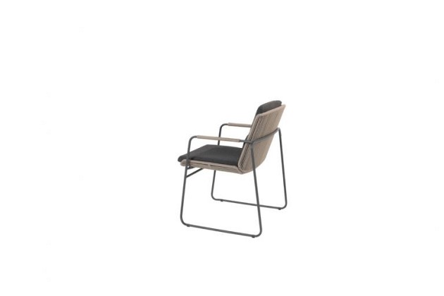 Taste by 4 Seasons Outdoor Parma stapelbare stoel antraciet/taupe incl. kussens  - SHOWROOMMODEL