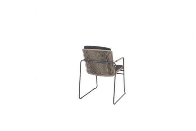 Taste by 4 Seasons Outdoor Parma stapelbare stoel antraciet/taupe incl. kussens  - SHOWROOMMODEL
