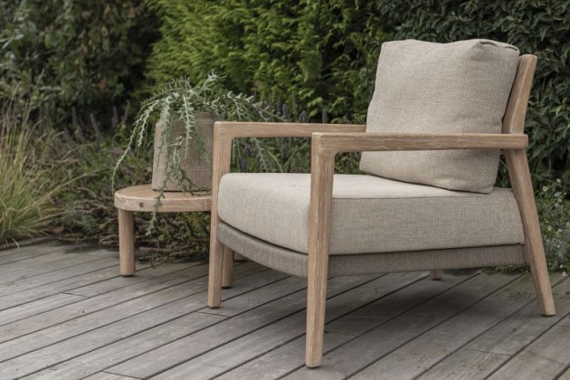4 Seasons Outdoor Julia loungestoel teak incl. kussens OP=OP