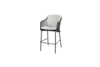 4 Seasons Outdoor Tramonti high dining stoel antraciet incl kussens