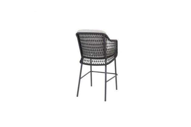 4 Seasons Outdoor Tramonti high dining stoel antraciet incl kussens
