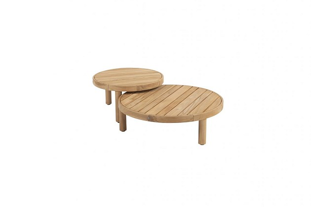 4 Seasons Outdoor Finn bijzettafel teak 80 cm. Ø (H 25)