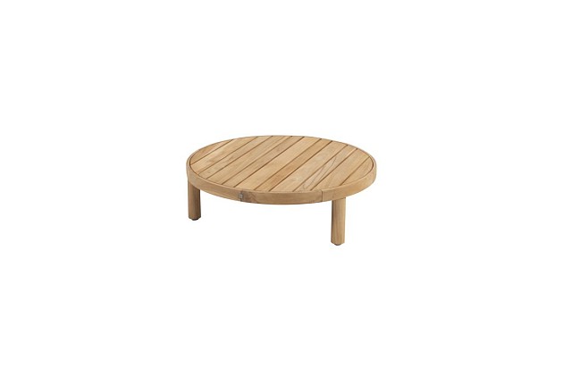 4 Seasons Outdoor Finn bijzettafel teak 80 cm. Ø (H 25)