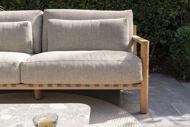 4 Seasons Outdoor Lucas 3-zits loungebank teak incl. 6 kussens