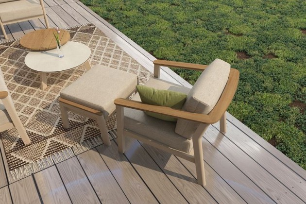 Taste by 4 Seasons Outdoor Olivia voetenbank latte incl. kussens