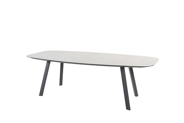 Taste by 4 Seasons Outdoor Manolo tuintafel antraciet met geprint keramiek tafelblad 240 x 103 cm.