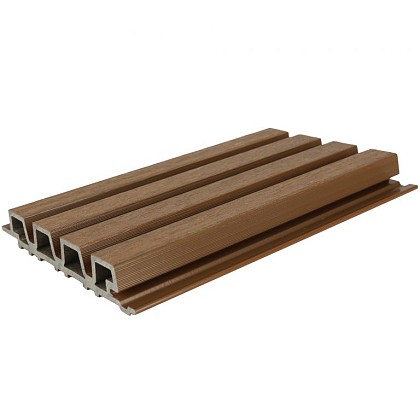 NewTechWood composiet co-extrusie wand bekleding rhombus profiel, 3,3 x 21,5 x 230 cm, Teak.*