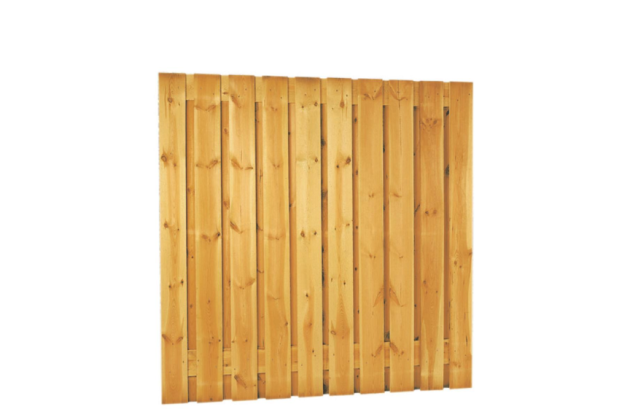 ++Grenen geschaafd plankenscherm, 21-planks 13 mm 180x180 cm verticaal recht