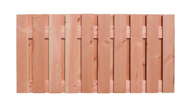 Douglas geschaafd plankenscherm 21-planks 16 mm, 180 x 90 cm t.b.v. betonsysteem, onbehandeld.*