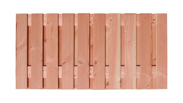 Douglas geschaafd plankenscherm 21-planks 16 mm, 180 x 90 cm t.b.v. betonsysteem, onbehandeld.*
