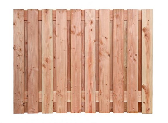 Douglas geschaafd plankenscherm 21-planks 16 mm, 180 x 130 cm t.b.v. betonsysteem, onbehandeld.*