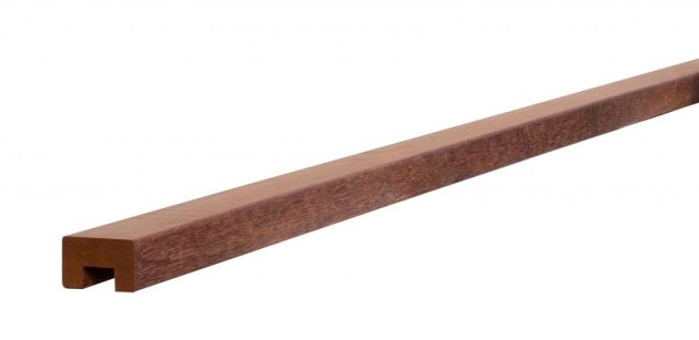 Hardhouten geschaafde damwandregel met sponning, 4,5 x 6,8 x 200 cm.*