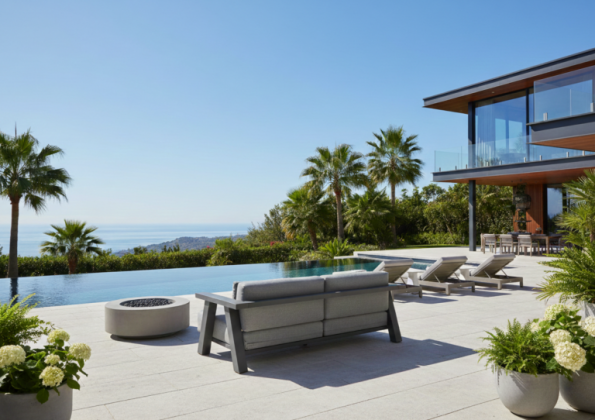 ACTIE - 4 Seasons Outdoor Iconic 3-zits loungebank antraciet incl. kussens - OP=OP