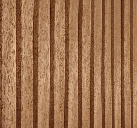 Enkelzijdige wand E met Thermo Triple profiel, ayous, hoogte 224 cm.*