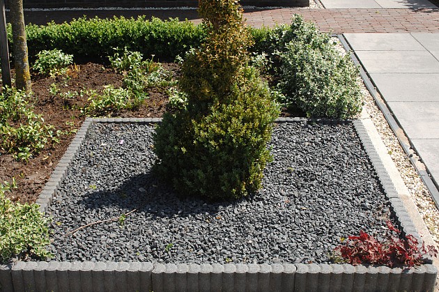 Palissadeband Zwart 6x25x50cm rond