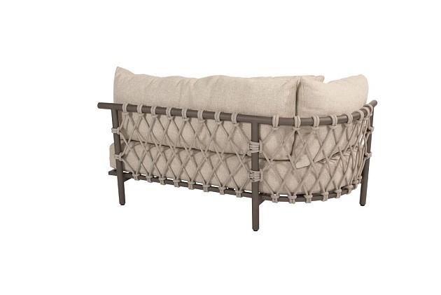 4 Seasons Outdoor Ezra modulaire 2-zits loungebank terre armleuning rechts incl. 3 kussens