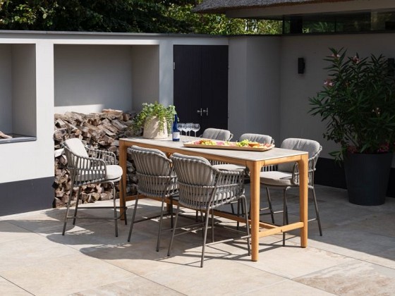 4 Seasons Outdoor Capalbio high dining stoel incl. 2 kussens