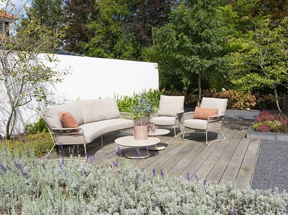 4 Seasons Outdoor Botanic 3-zits loungebank latte incl. kussens