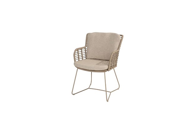 4 Seasons Outdoor Fabrice tuinstoel latte incl. 2 kussens