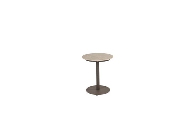 Boaz bijzettafel met keramisch tafelblad centrale poot terre 45 cm. Ø (H 55) | 4 Seasons Outdoor