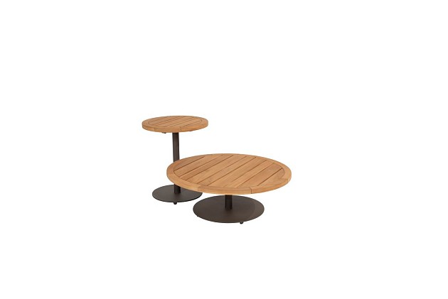 4 Seasons Outdoor Volta bijzettafel centrale poot terre 80 cm. Ø (H 30)