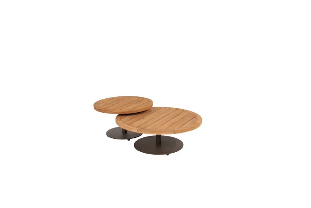 4 Seasons Outdoor Volta bijzettafel centrale poot terre 80 cm. Ø (H 30)
