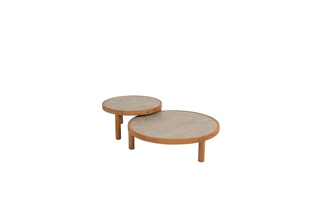 Finn bijzettafel met keramisch tafelblad 85 cm. Ø (H 25) OP=OP | 4 Seasons Outdoor