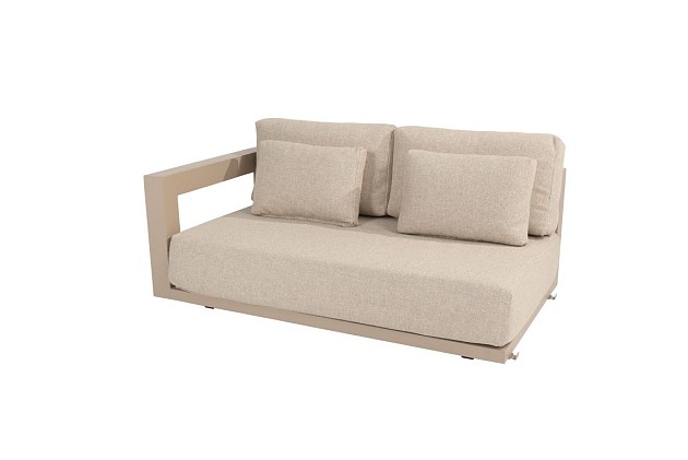 4 Seasons Outdoor Metropolitan modulaire 2.5-zits loungebank latte armleuning rechts incl. 5 kussens