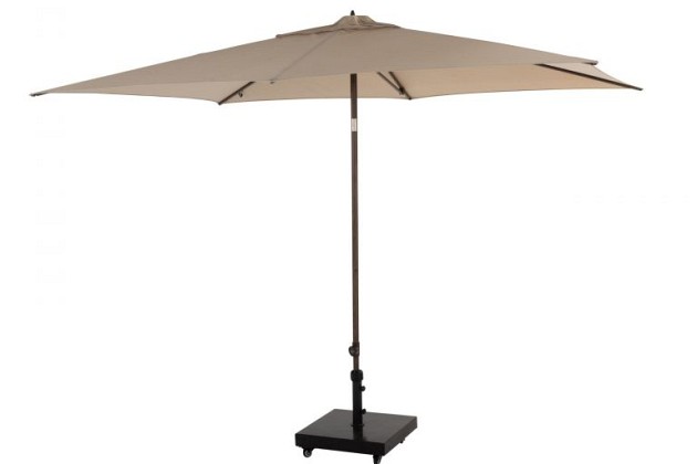 4 Seasons Outdoor Azzurro parasol 200 x 300 cm. beach met wenge frame