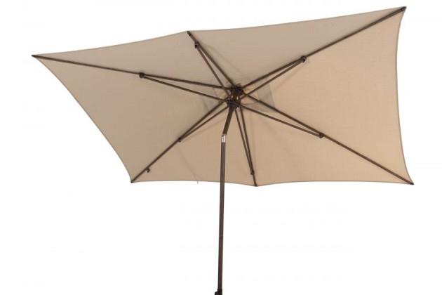 4 Seasons Outdoor Azzurro parasol 200 x 300 cm. beach met wenge frame